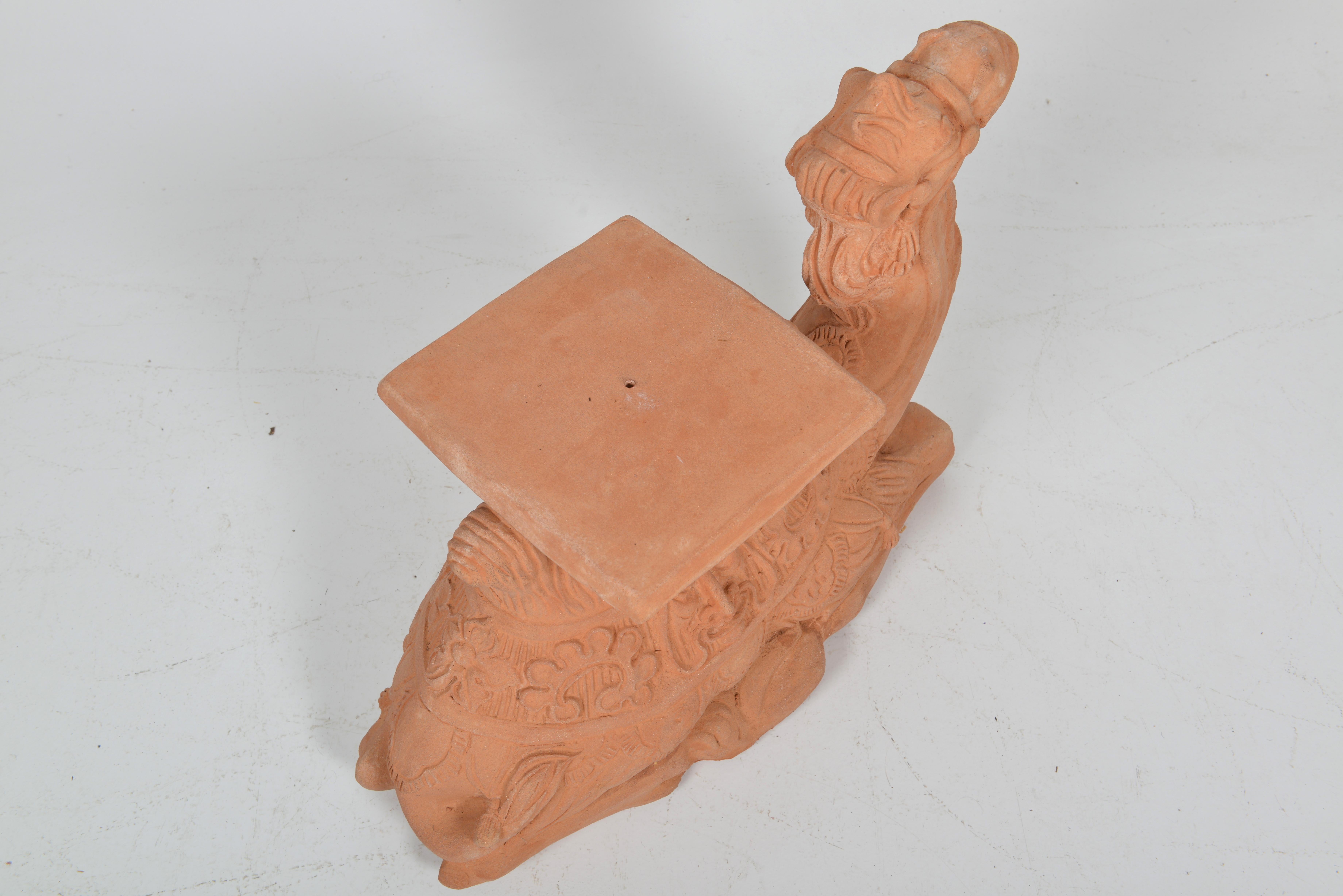 Handcrafted Terracotta Tuscan Camel Seat or Table 2016 4