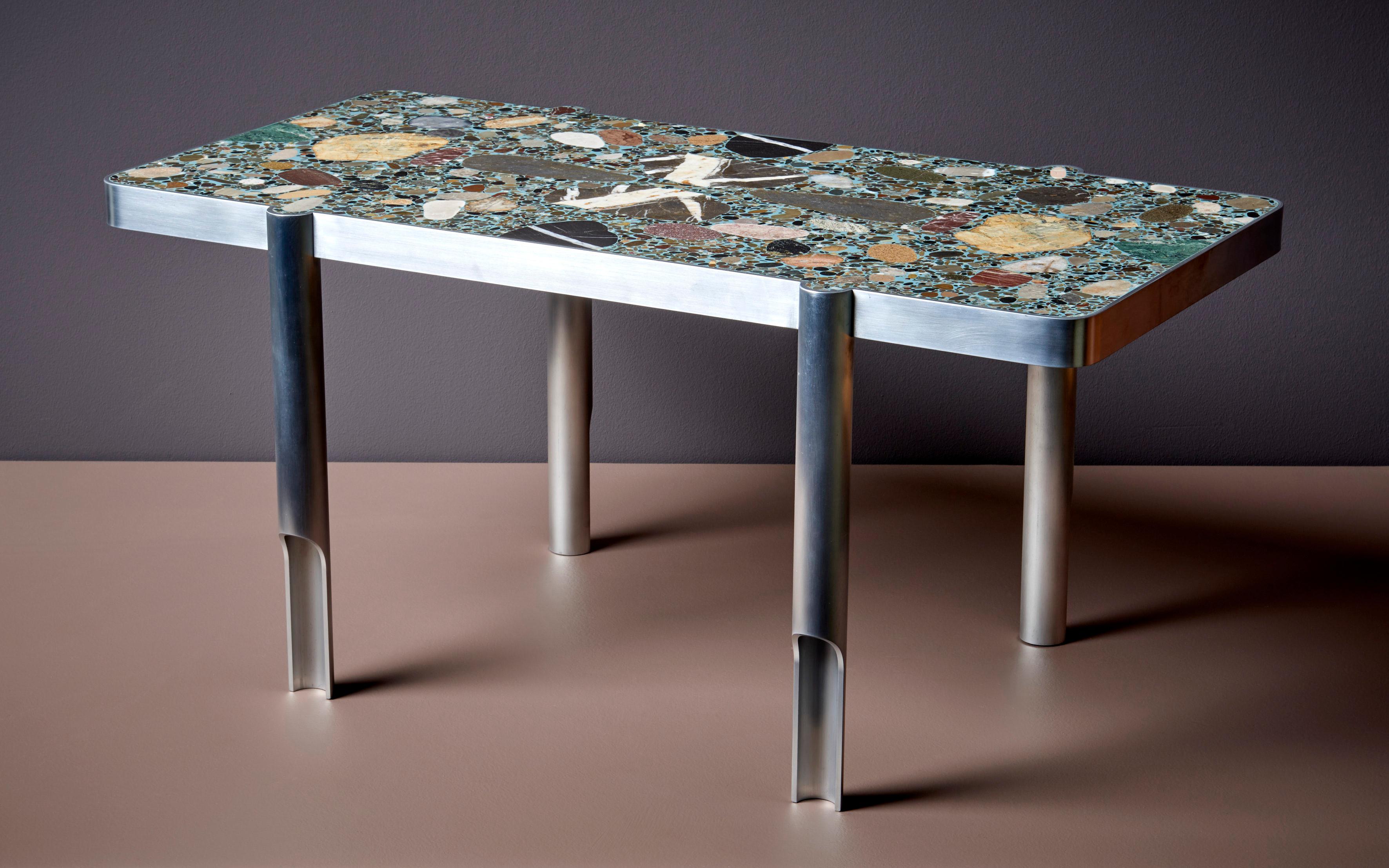 Contemporary Handcrafted Terrazzo Coffee Table 