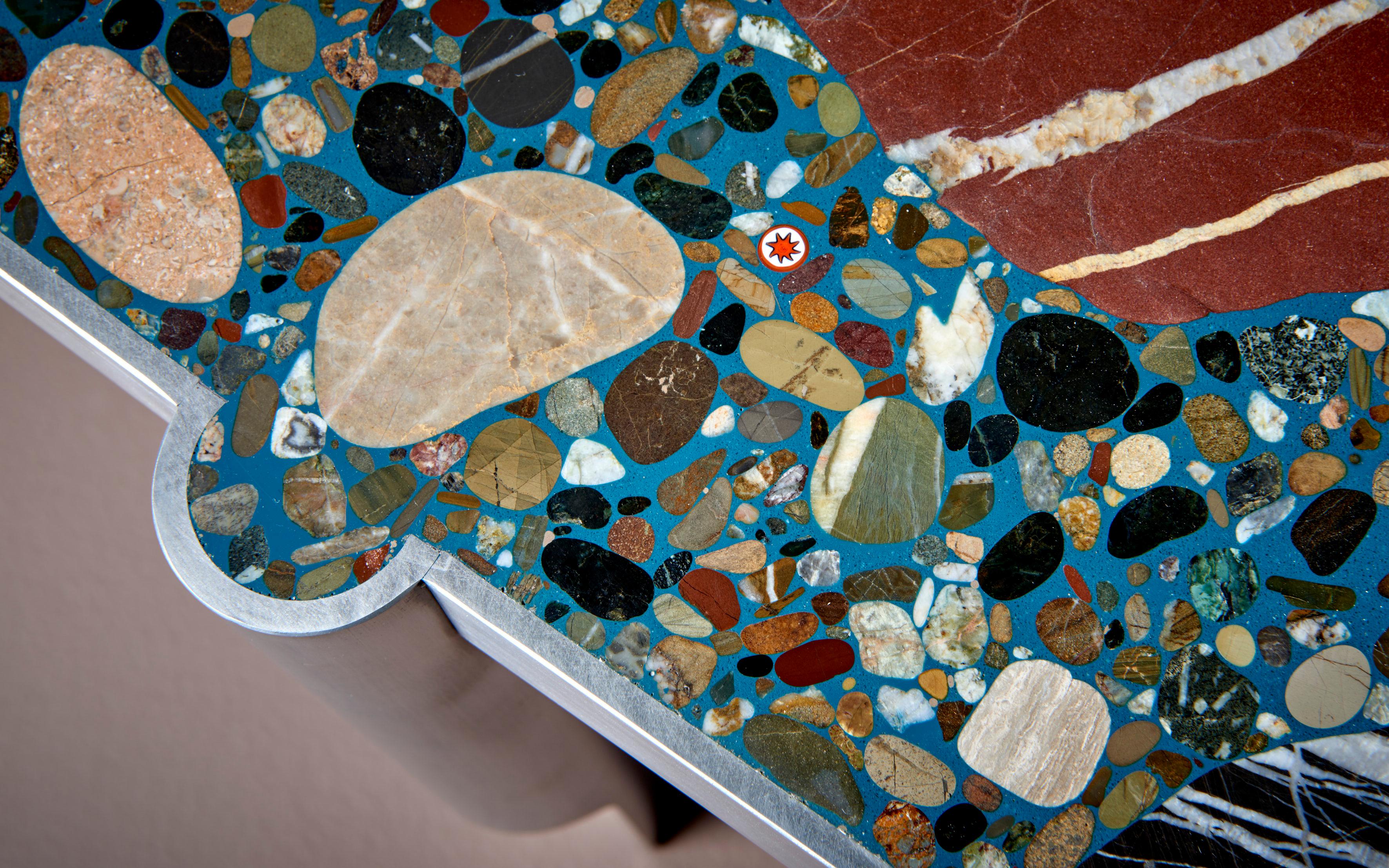 Hand-Crafted Handcrafted Terrazzo Coffee Table 