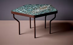 Handcrafted Terrazzo Coffee Table "Prince Donatella" by Felix Muhrhofer in Green