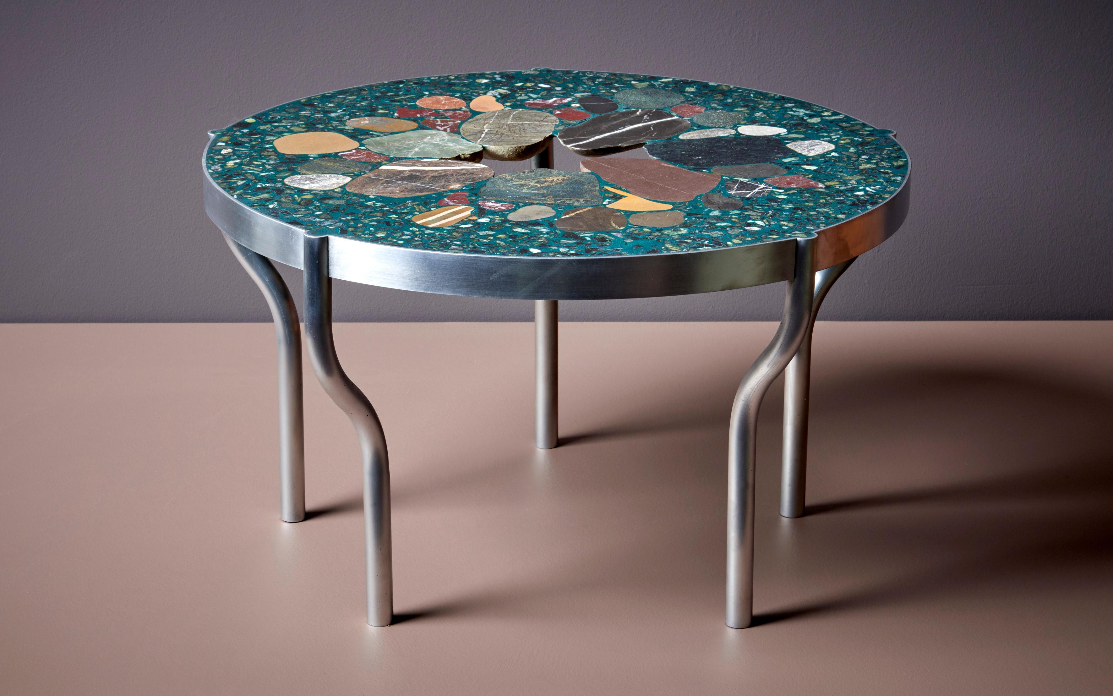 Metal Handcrafted Terrazzo Coffee Table 