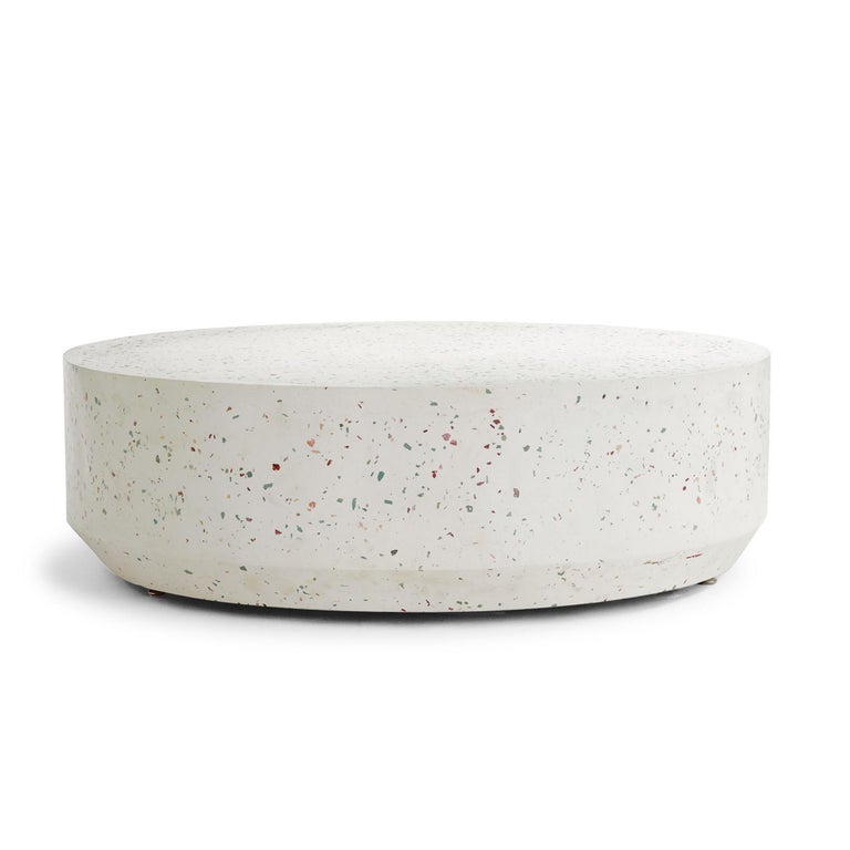 Handcrafted Terrazzo Outdoor Coffee Table For Sale at 1stdibs