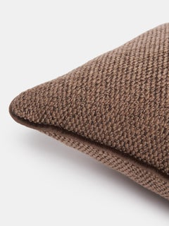 Handcrafted Textured Weave Cushion with Piping, Made in Como, Italy