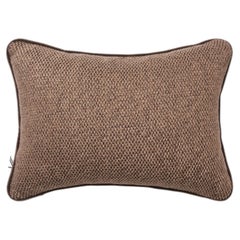 Handcrafted Textured Weave Cushion with Piping, Made in Como, Italy