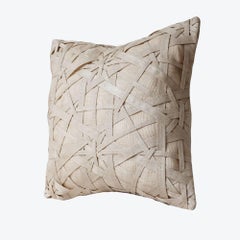 Coussin de coussin T'nalak tissé à la main en sable clair