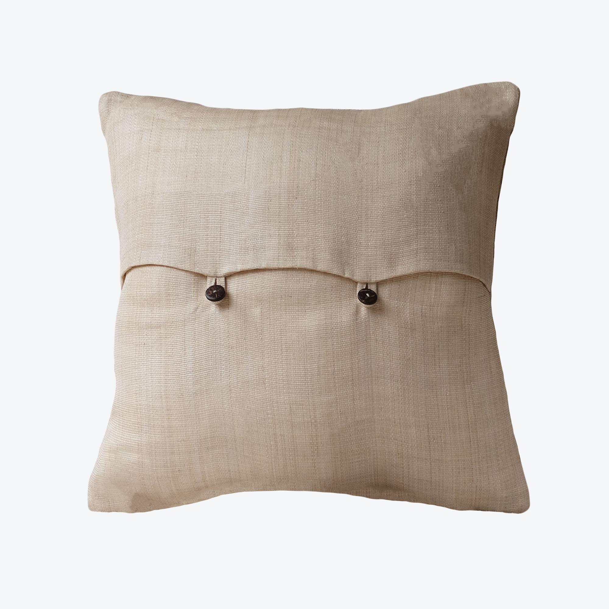 Tissé à la main Coussin de coussin T'nalak tissé à la main en sable clair en vente