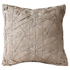 Handgefertigter T'nalak Bituon Weave Kissenbezug aus hellem Sand