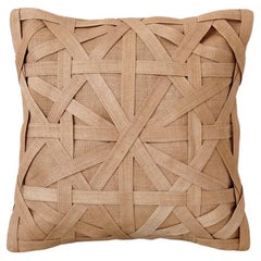 Handcrafted T'nalak Diamond Large Weave Cushion Cover in Camel