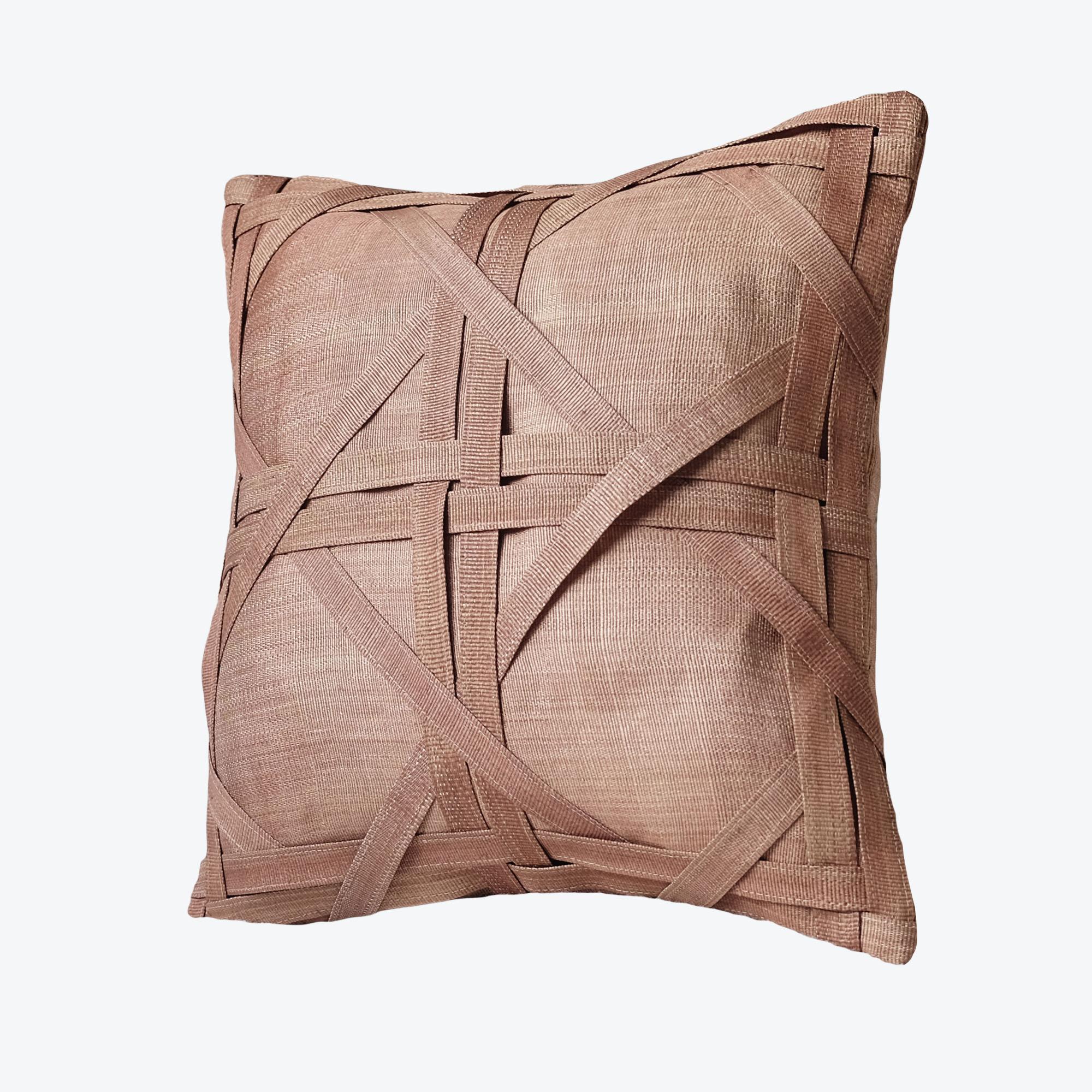 Handcrafted cushion cover made with naturally dyed and delicately woven T’nalak cloth from Abaca fibres and fastened with coconut shell buttons
Colour: rust

45 x 45 cm
17.7 x 17.7in
Recommended cushion filler: 56 x 56 cm / 22 x 22in

Cushion