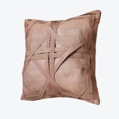Handcrafted T'nalak Solihiya Weave Cushion Cover in Rust