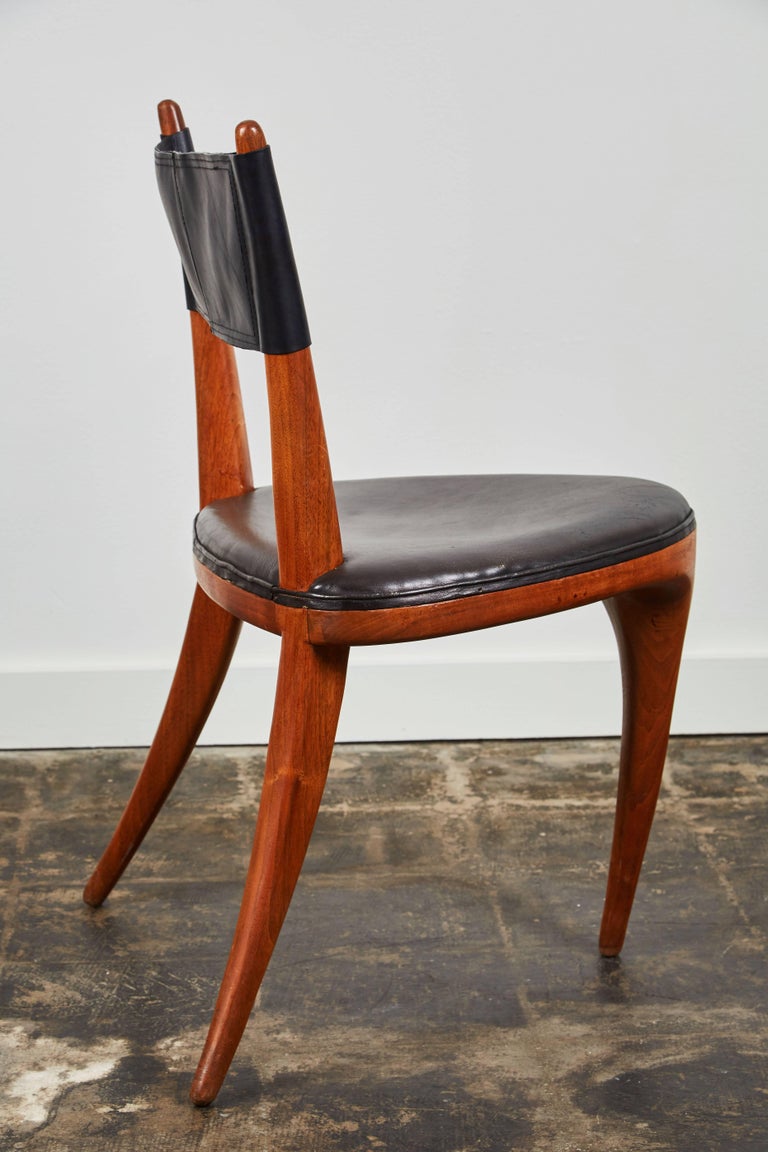 Hand-Carved Handcrafted Tripod Chair by Allen Ditson For Sale