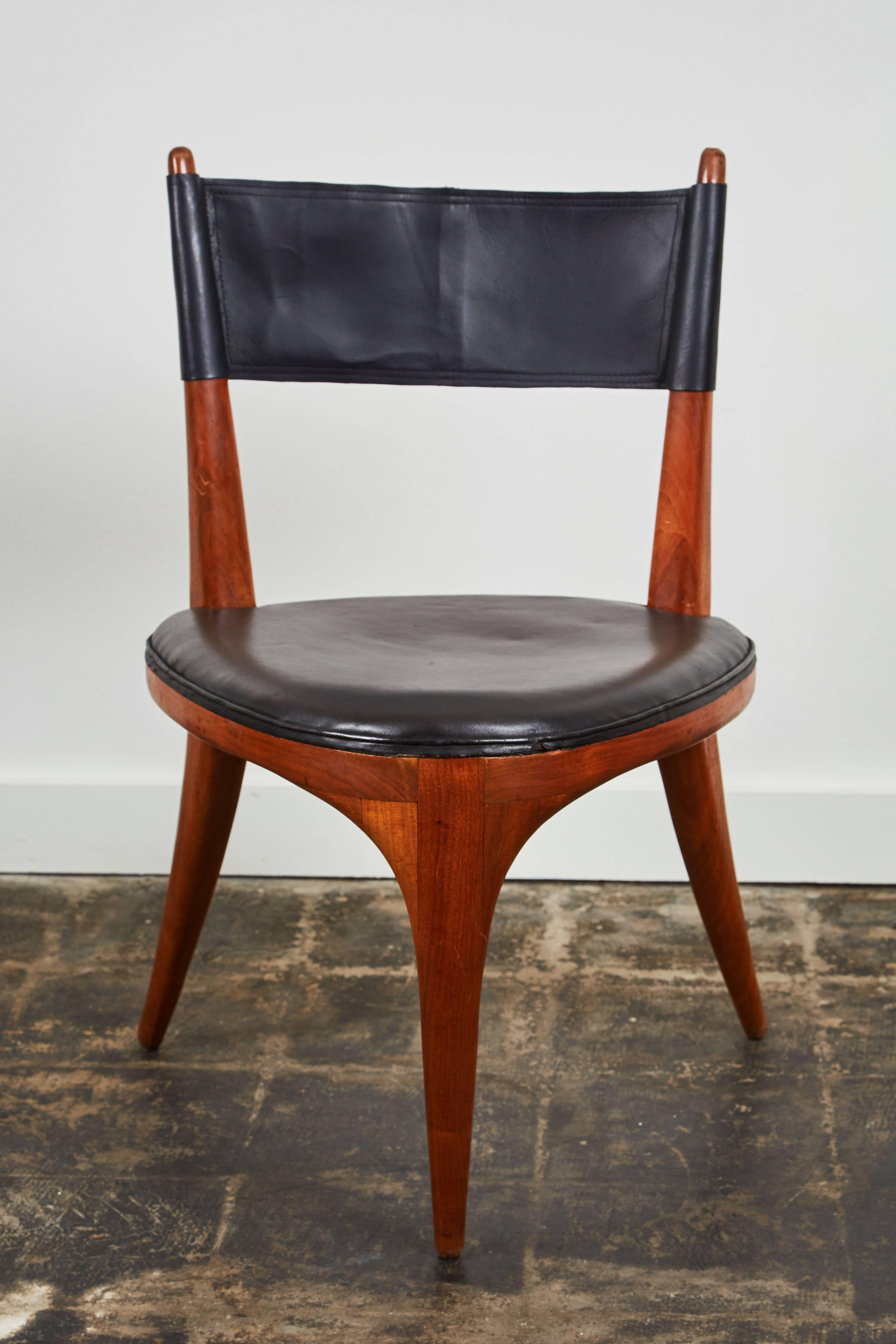 Hand-Carved Handcrafted Tripod Chair by Allen Ditson