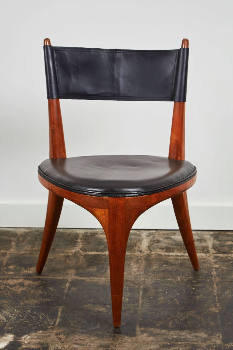 Handcrafted Tripod Chair by Allen Ditson In Excellent Condition For Sale In Los Angeles, CA