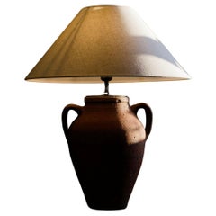 Handcrafted Turkish Terracotta Table Lamp, 20th Century