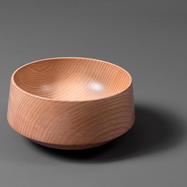 Hand-Crafted Handcrafted Turned English Ash Bowl For Sale
