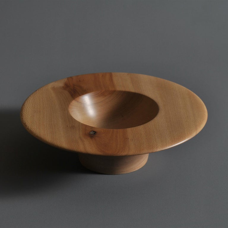 Handcrafted Turned London Plane Bowl For Sale at 1stDibs