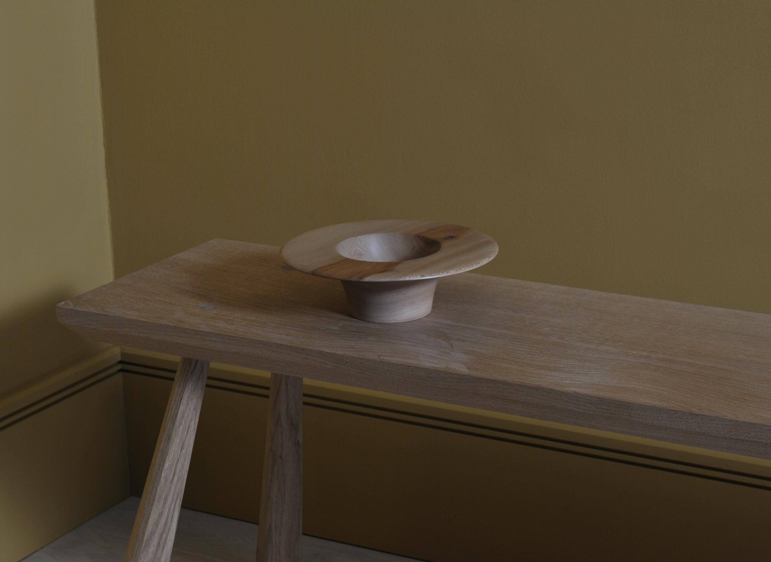 Contemporary Handcrafted Turned London Plane Bowl For Sale