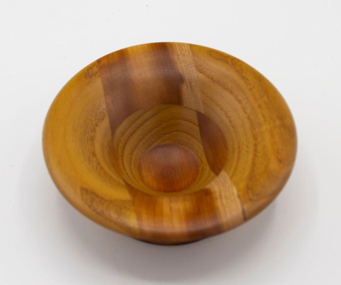 American Craftsman Handcrafted Turned Wooden Bowl by Franz Woodworks For Sale