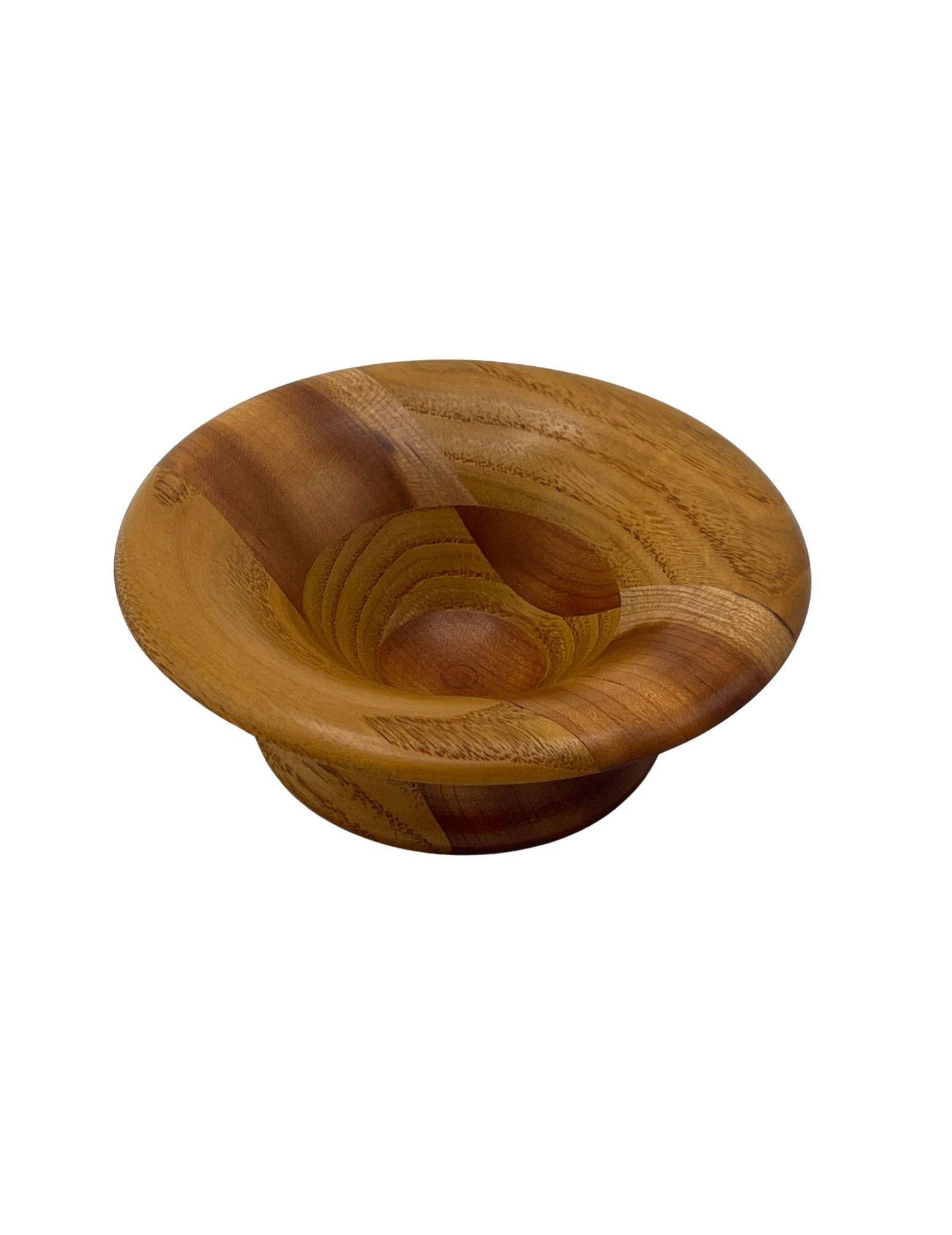 Contemporary Handcrafted Turned Wooden Bowl by Franz Woodworks For Sale