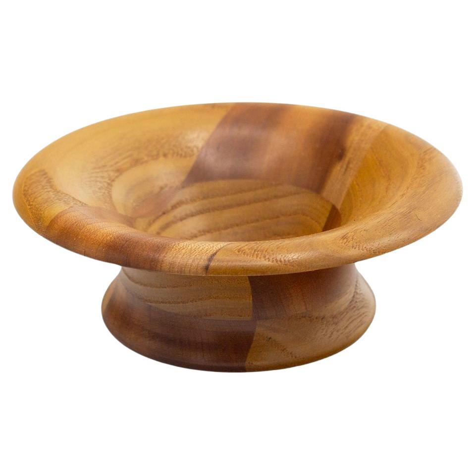 Handcrafted Turned Wooden Bowl by Franz Woodworks For Sale