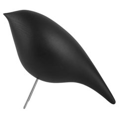 Pájaro decorativo artesanal Piolín CS3 de Noom en madera de fresno negro