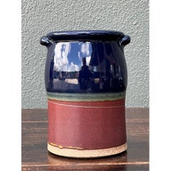 Handcrafted Two-Tone Ceramic Vase