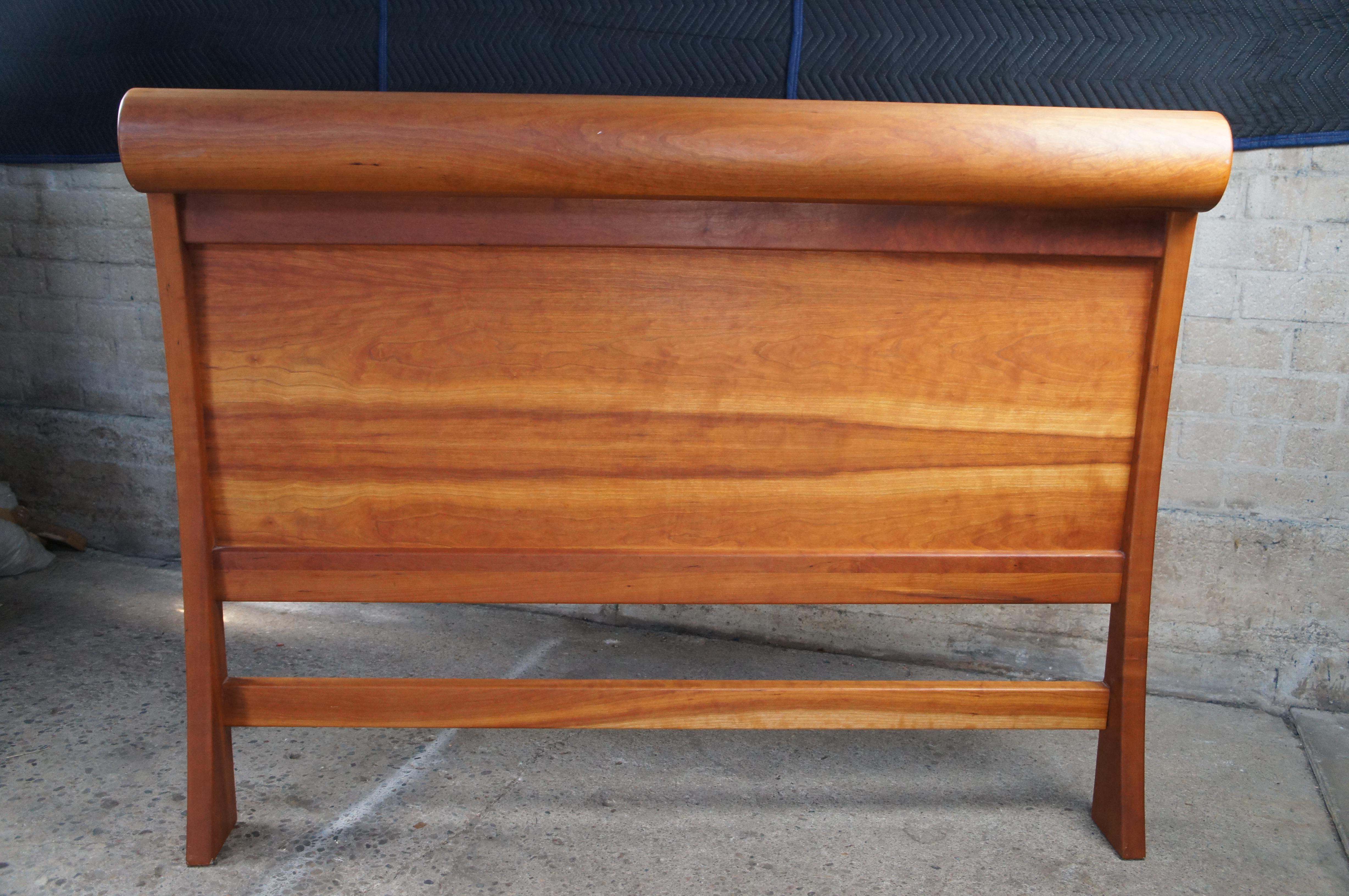 Handcrafted Vermont Cherry Biedermeier Style Queen Size Sleigh Bed Frame 5