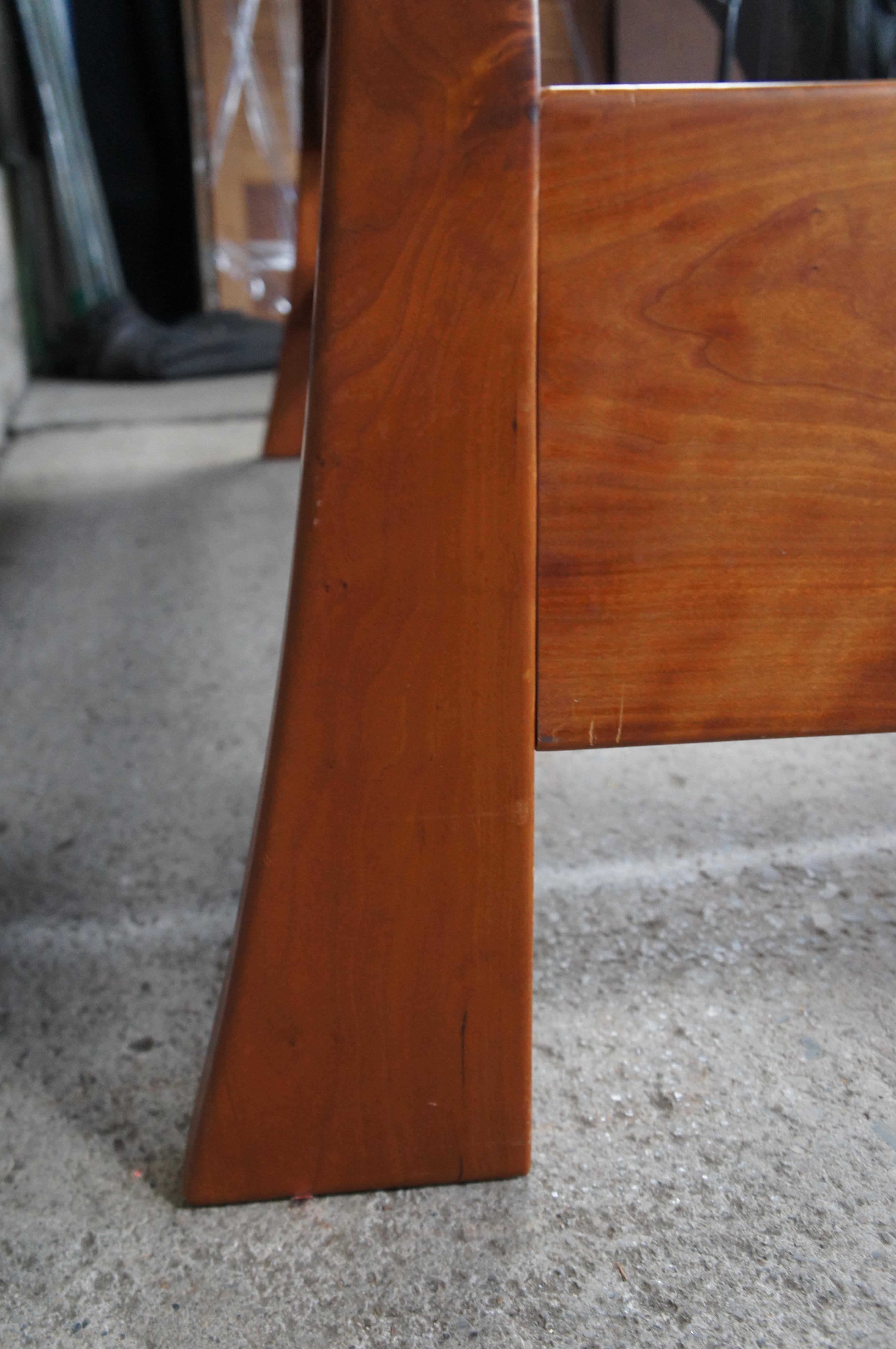 Handcrafted Vermont Cherry Biedermeier Style Queen Size Sleigh Bed Frame 2