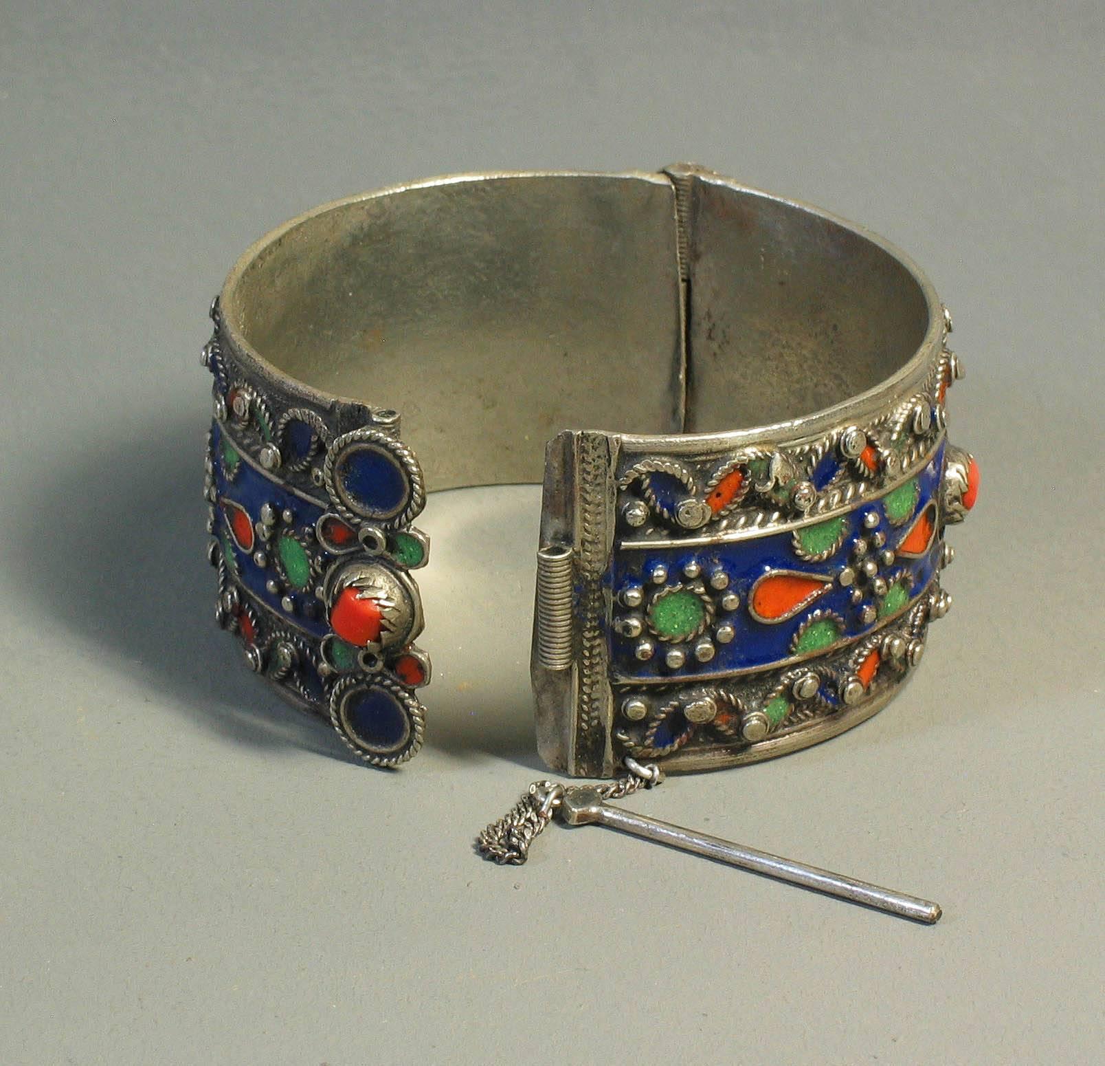 Tunisien Bracelet boîte Kabyle berbère vintage fabriqué à la main