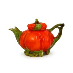 Antique Royal Bayreuth Bavaria Tomato Porcelain Tea Set, Germany, Circa 1900–192