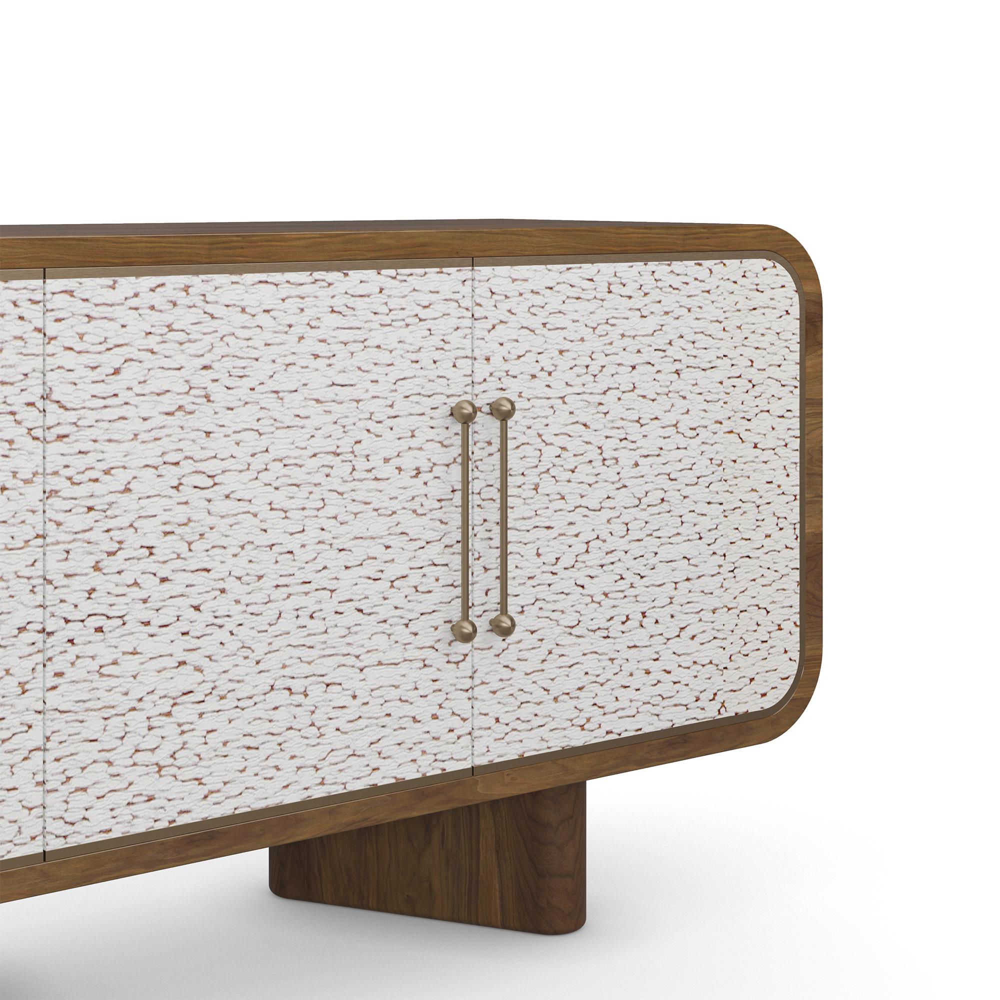 Portuguese Handcrafted Viti Sideboard in Walnut with Textured Veneer by Nolita Harbour For Sale