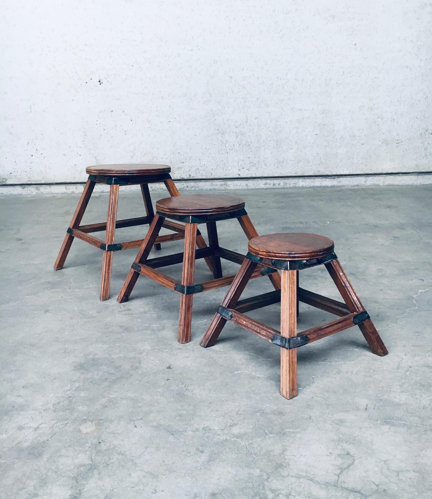 Handcrafted Wabi Sabi Style Nesting Table Set, France, 1950's For Sale 4