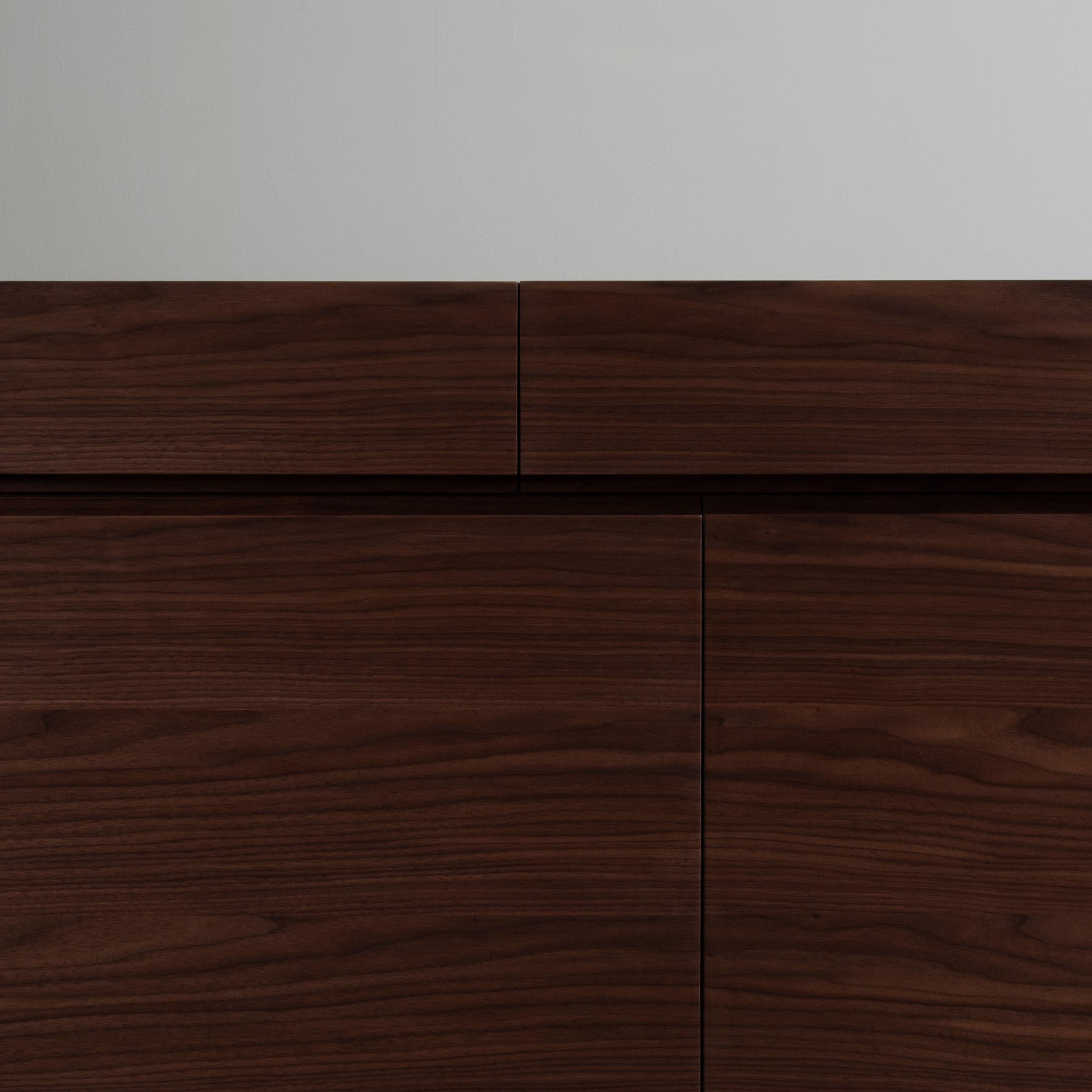 Modern Handcrafted Walnut AMC Credenza Sideboard For Sale