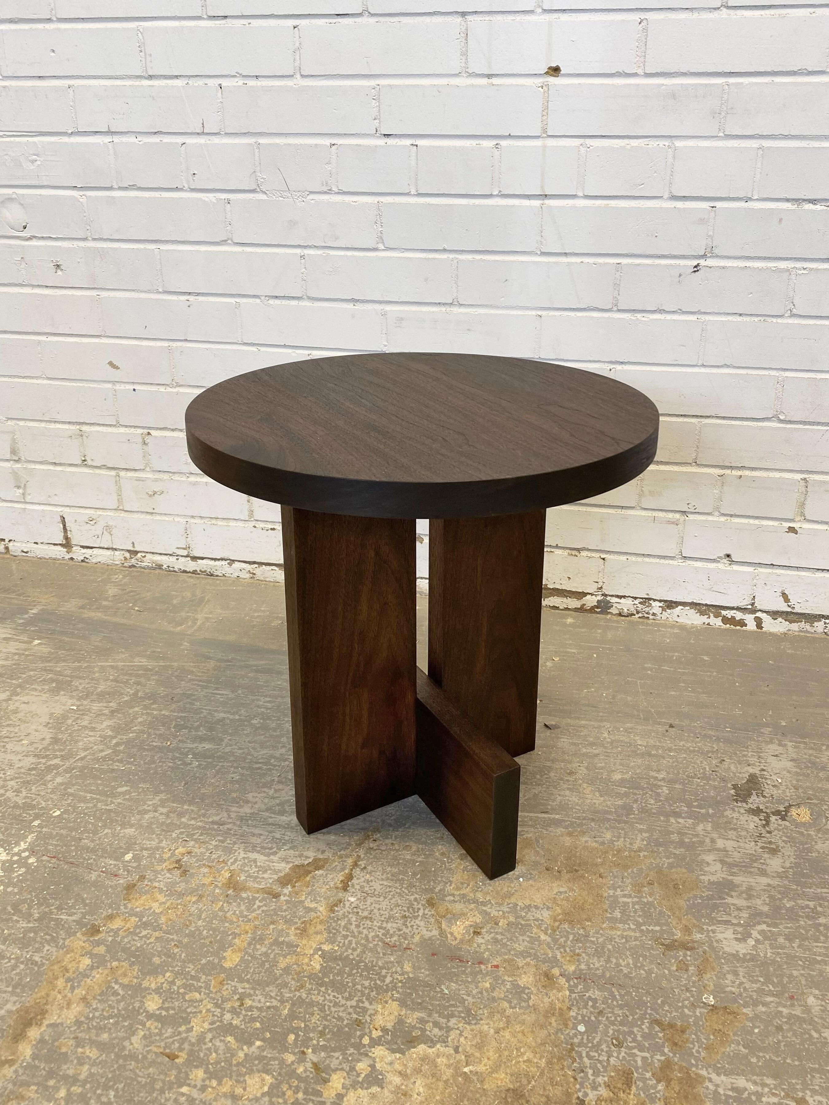 Organic Modern Handcrafted Walnut Axel Side Table 18