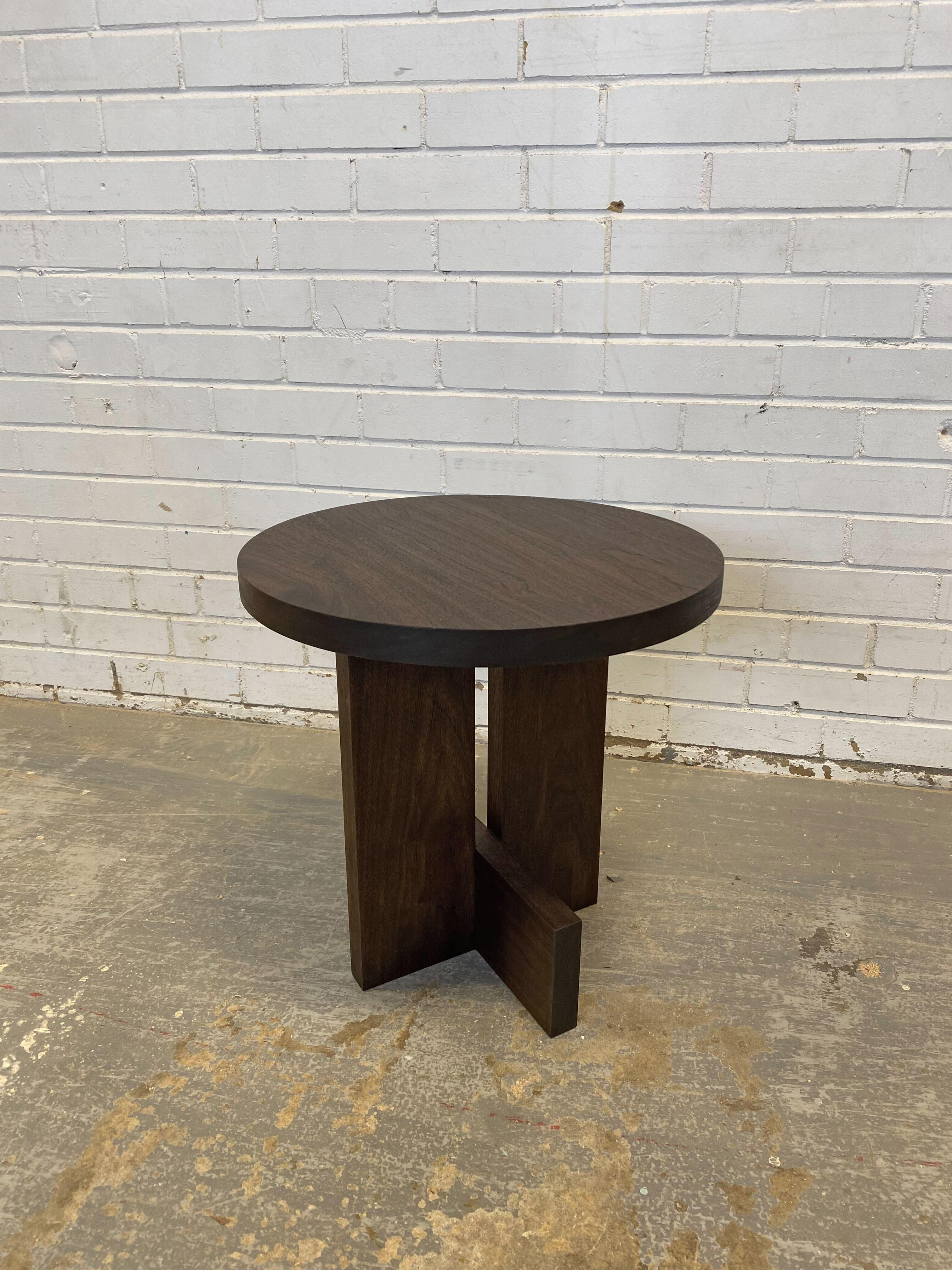 Hand-Crafted Handcrafted Walnut Axel Side Table 18