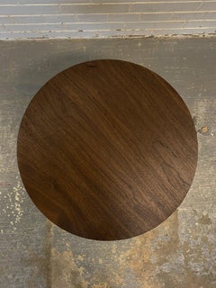Handcrafted Walnut Axel Side Table 22"Dia by Mary Ratcliffe Studio