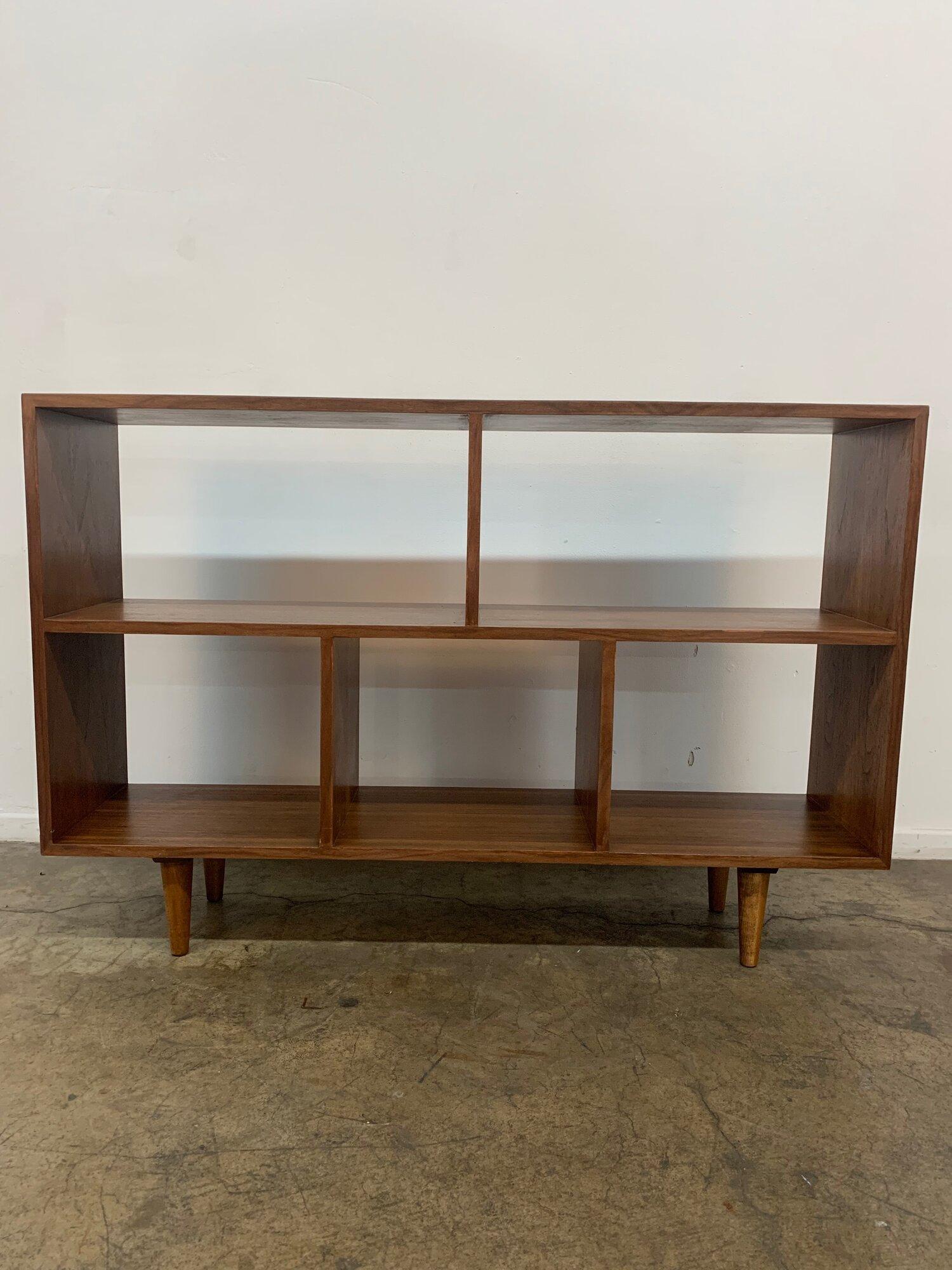 Modern Handcrafted walnut bookcase #1 For Sale