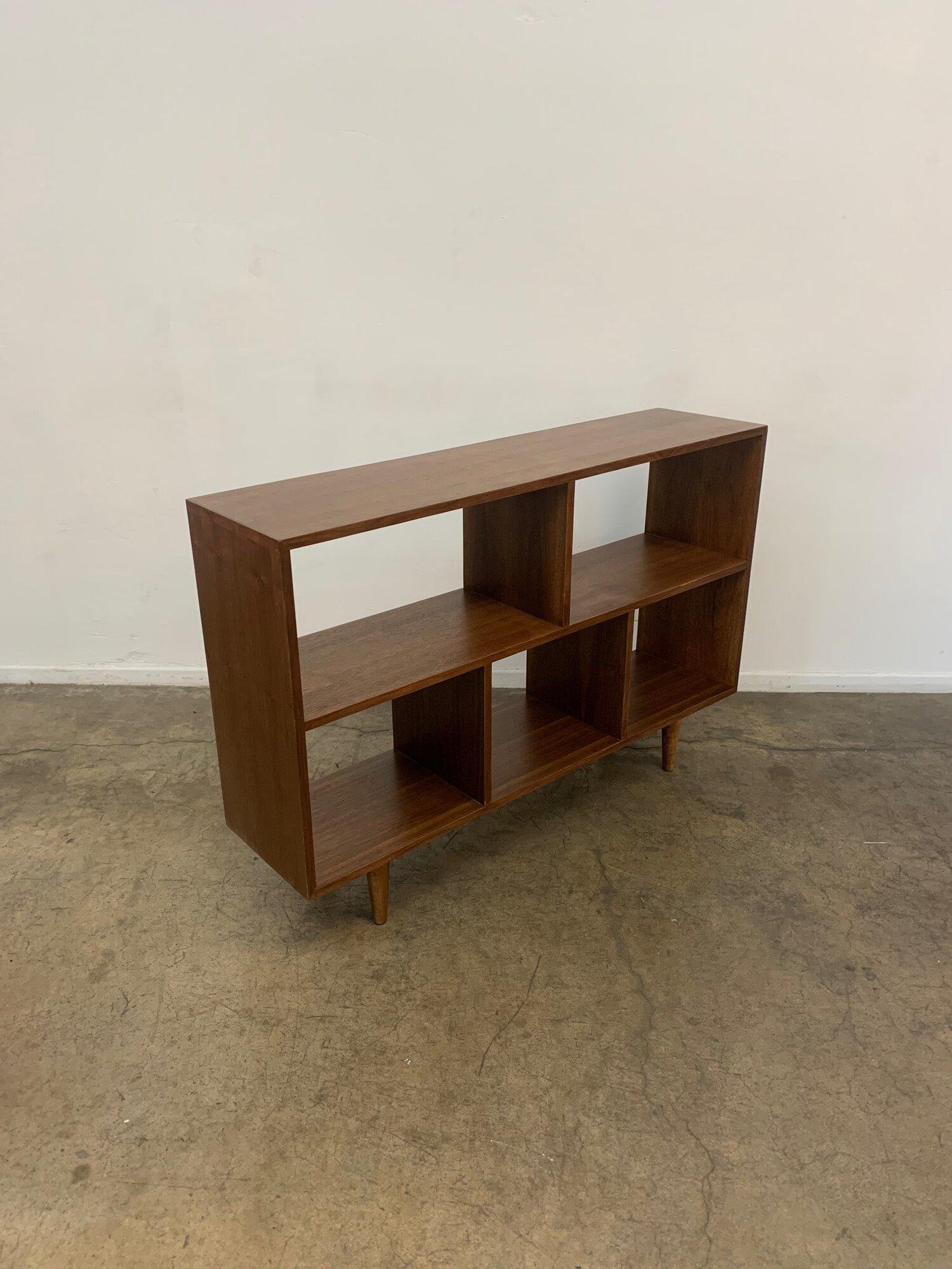 Walnut Handcrafted walnut bookcase #1 For Sale