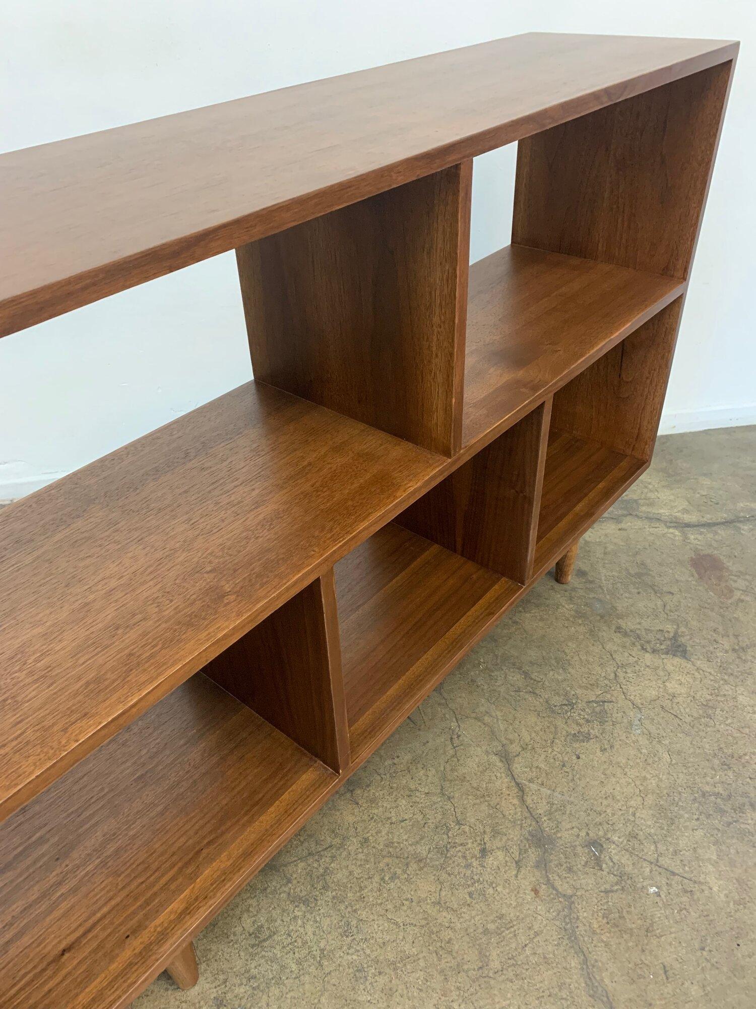 Handcrafted walnut bookcase #1 For Sale 3