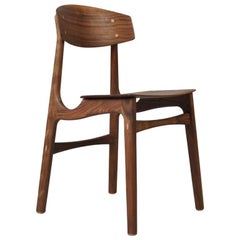 Handcrafted Walnut Modernist Dining Chairs