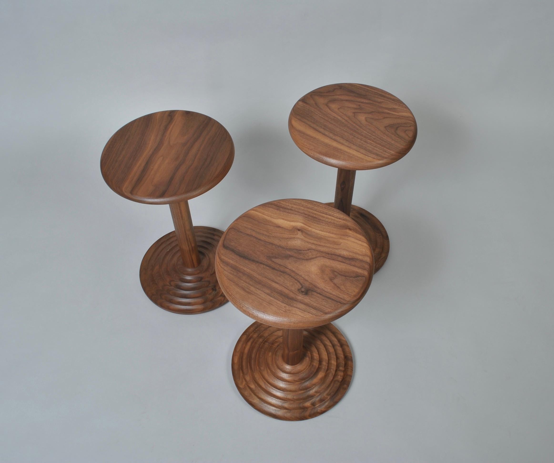 Handcrafted Walnut Modernist Side Table 3