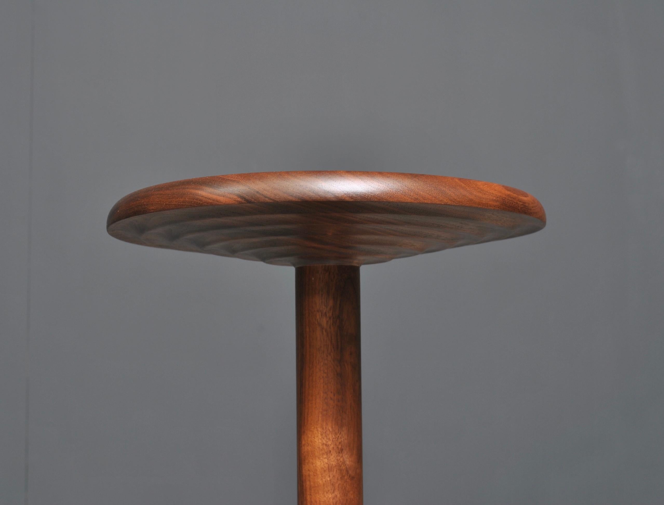 Hand-Crafted Handcrafted Walnut Modernist Side Table