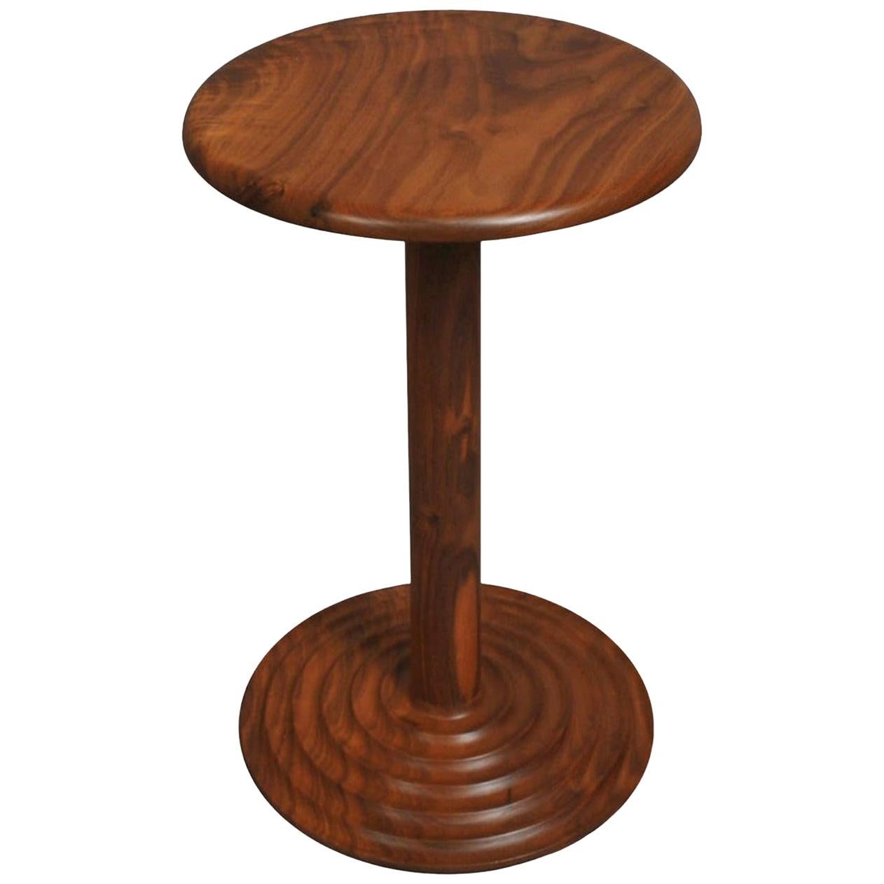 Handcrafted Walnut Modernist Side Table