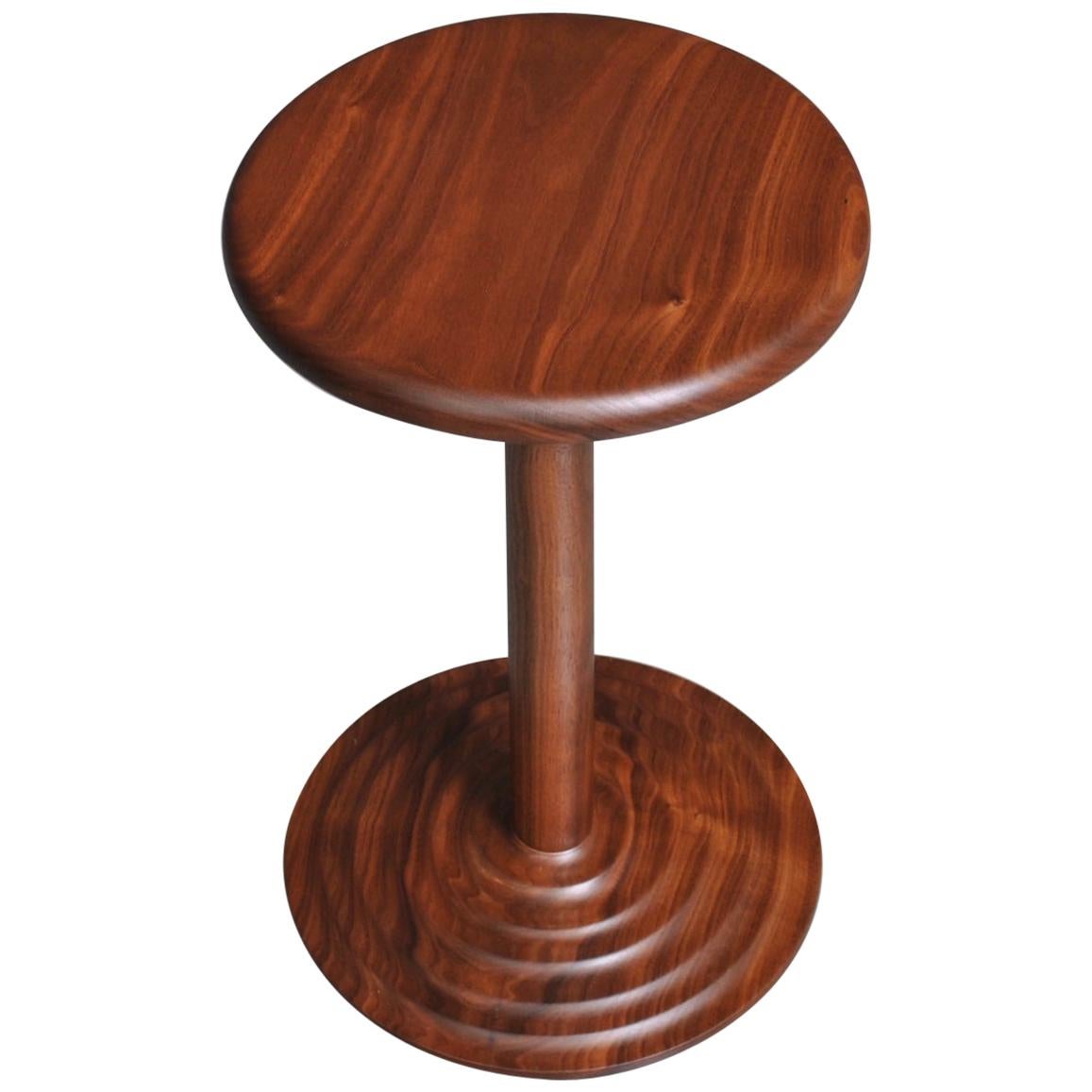 Handcrafted Walnut Modernist Side Table
