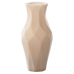 Handcrafted Warm White Porcelain Vase with Sculptural Design