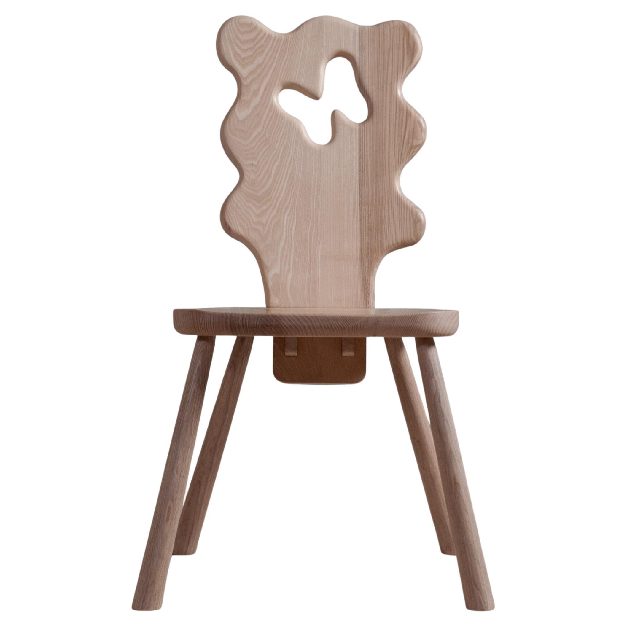 Handcrafted Wavy Ash Chair