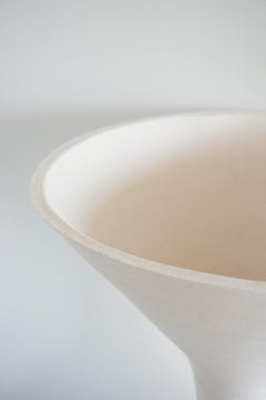 Vintage Handcrafted White Chamota Textured Clay Planter Made in Spain