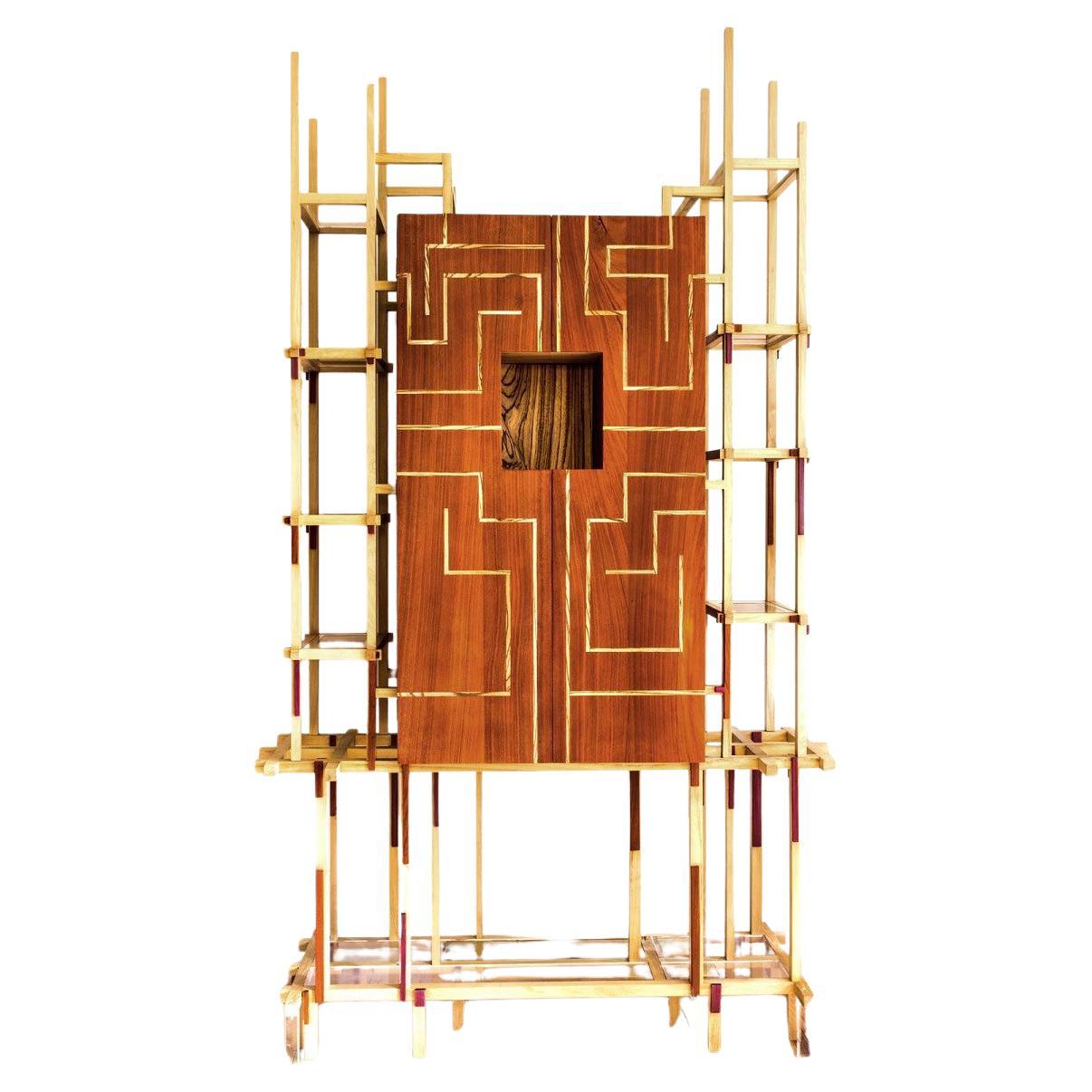 Armario artesanal de madera y latón "Lost Bronze" de Hillsideout en venta
