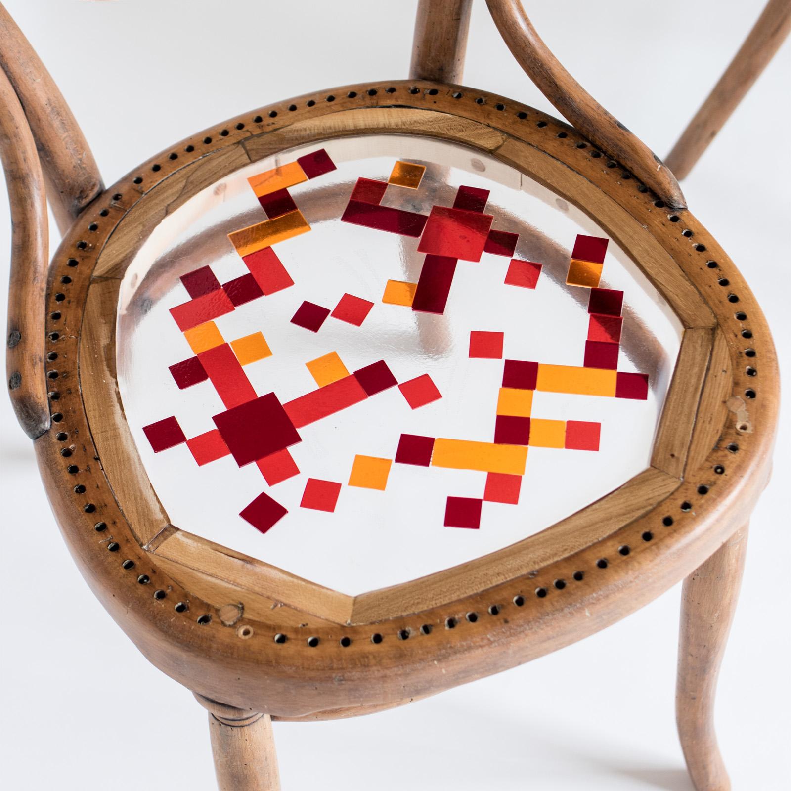 Handgefertigte Thonet Bank aus Holz und Acryl von Hillsideout (Moderne) im Angebot