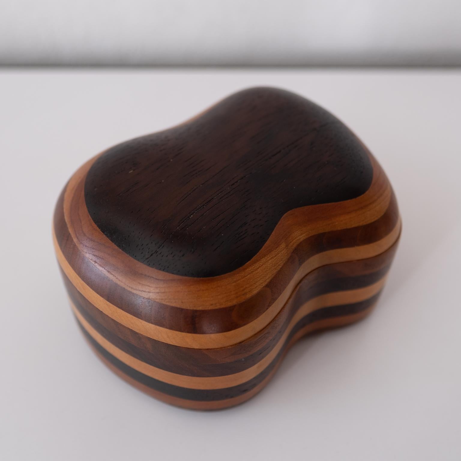 Handcrafted Wood Jewelry Box, 1960s In Good Condition In San Diego, CA